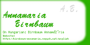 annamaria birnbaum business card